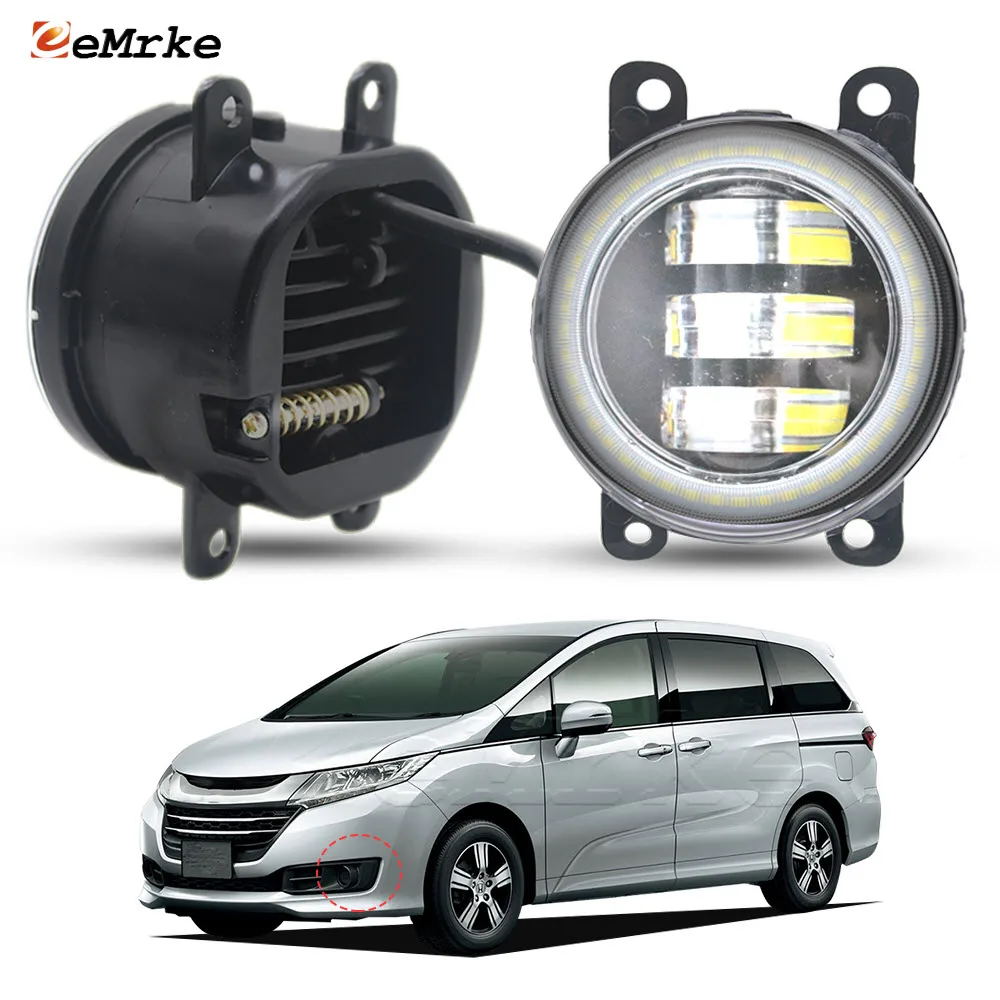 

Обновление светодиодных противотуманных фар PTF для Honda Odyssey RC V 2014 2015 2016 2017, Angel Eyes DRL, автомобильные прозрачные линзы, дневные ходовые огни