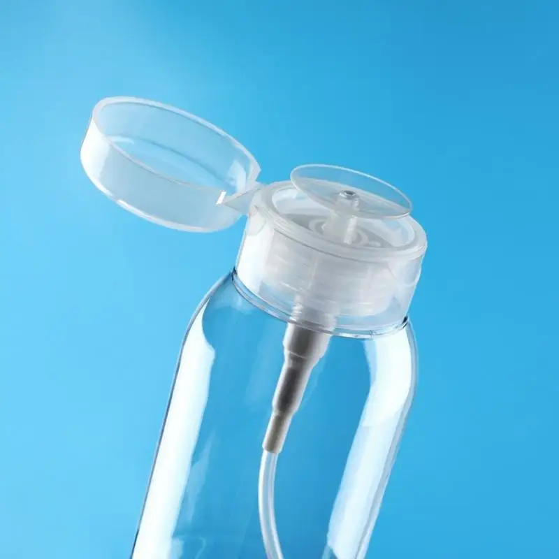 200/300/500ml garrafa recarregável push-tipo engarrafamento empurrar para baixo garrafa dispensadora de bomba vazia para unha polonês removedor de maquiagem garrafa