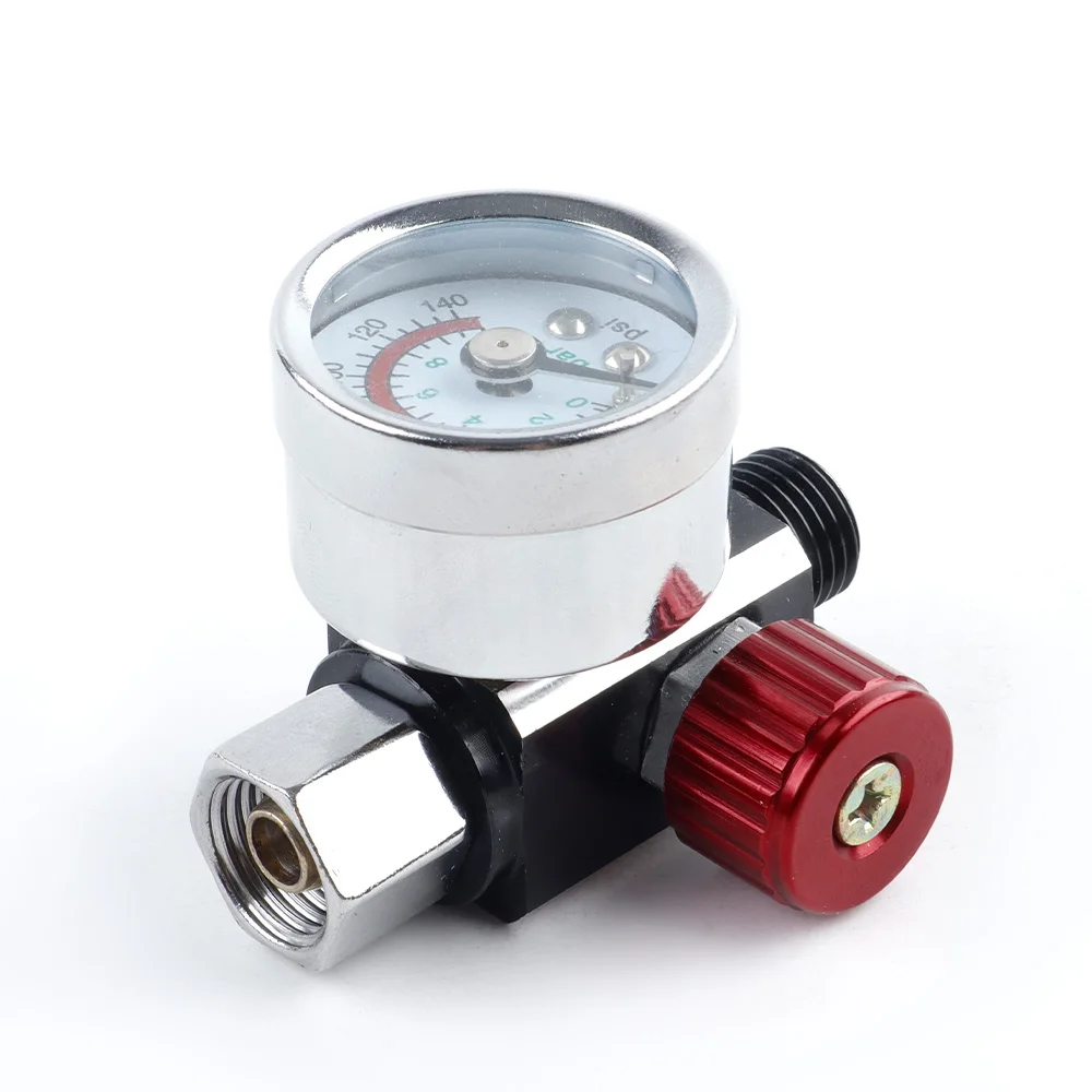 Aluminum Alloy Air Compressor Regulator with Pressure Gauge G1/4 Easy to Install For Spray Guns And Pneumatic Tools Accessory