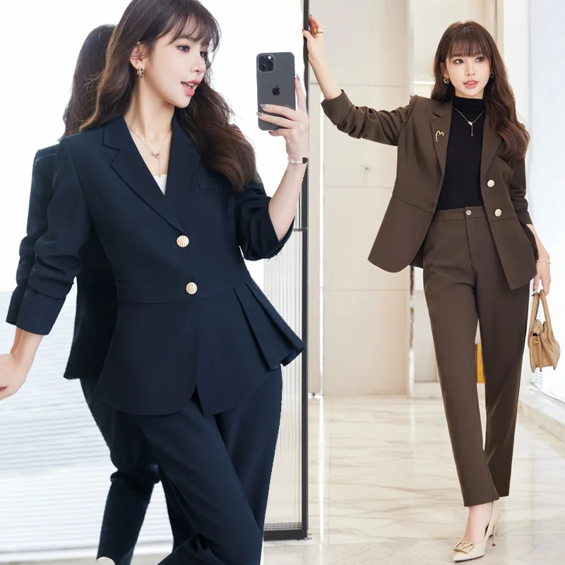 Women's Suit Jacket2024New Spring and Autumn High-End Business Wear Temperament Goddess Style Formal Wear Fashionable Suit Suit