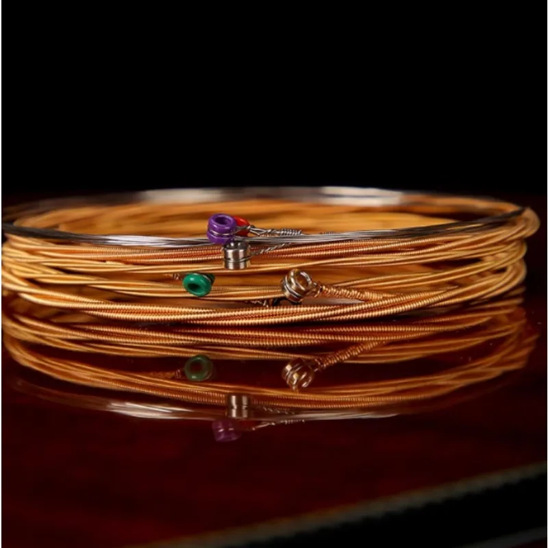 Confezione di corde per chitarra acustica in legno, secondo pacchetto di corde per chitarra folk, set da 5 pezzi, accessori per strumenti musicali per chitarra basso ukulele