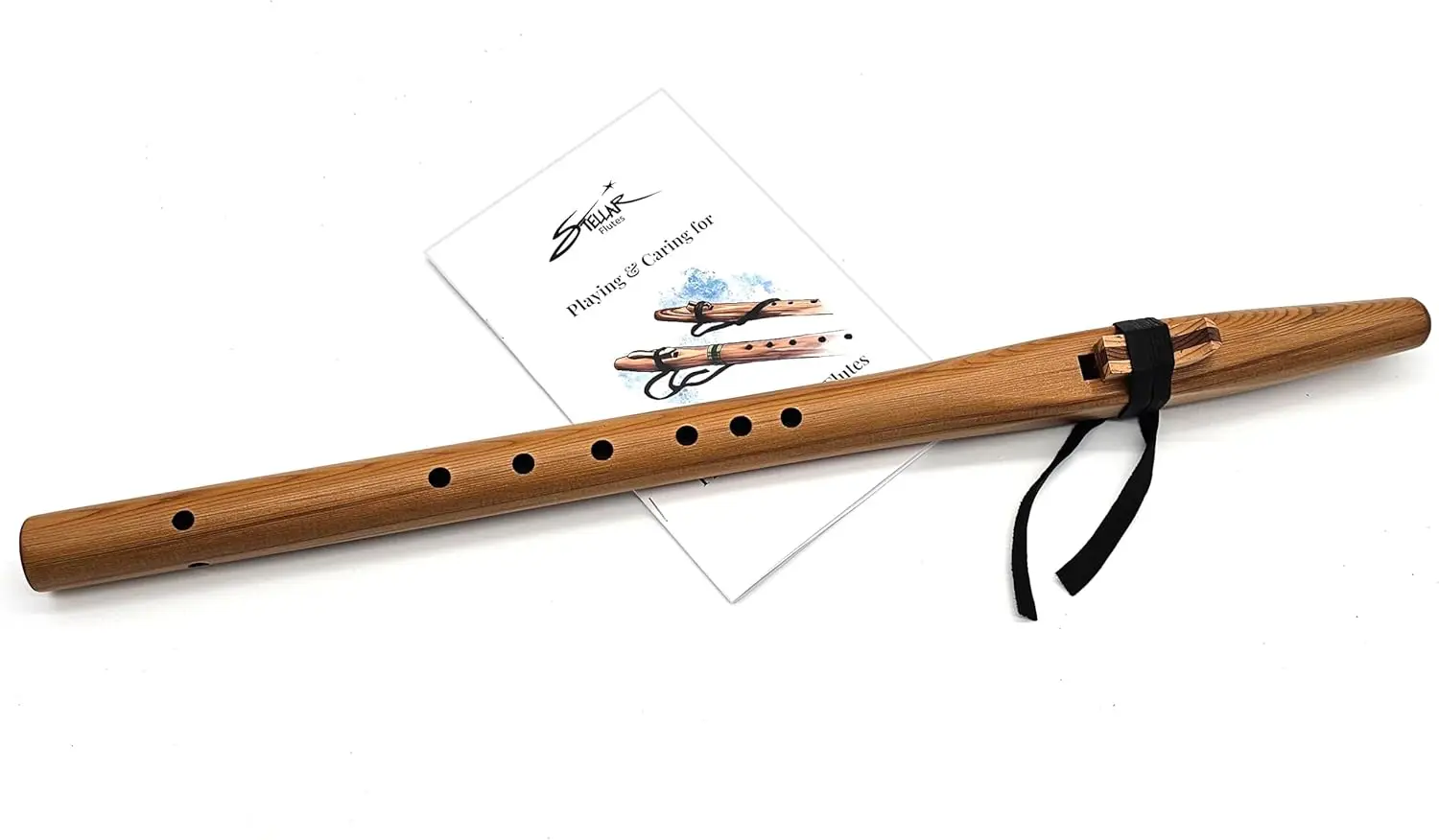 American Style G Flute, Cedar Flute Package with Book by Stellar Flutes. Stellar Basic G Flute (Flute Bag Not Included)