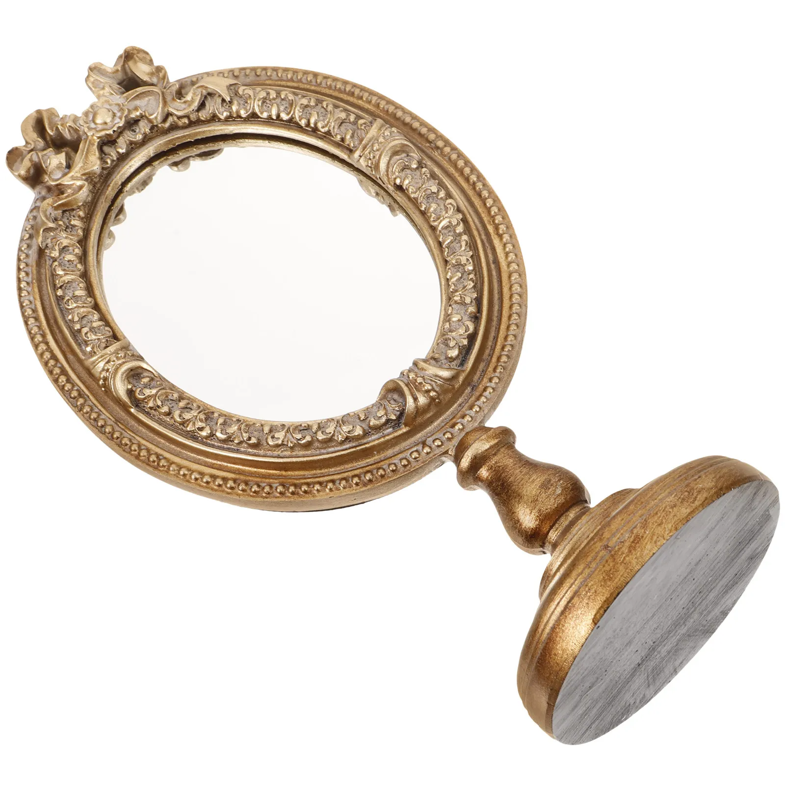 

Lightweight Tabletop Makeup Mirror European Design Elegant Decorative Vanity Mirror for Bedroom Dresser Living Room Office