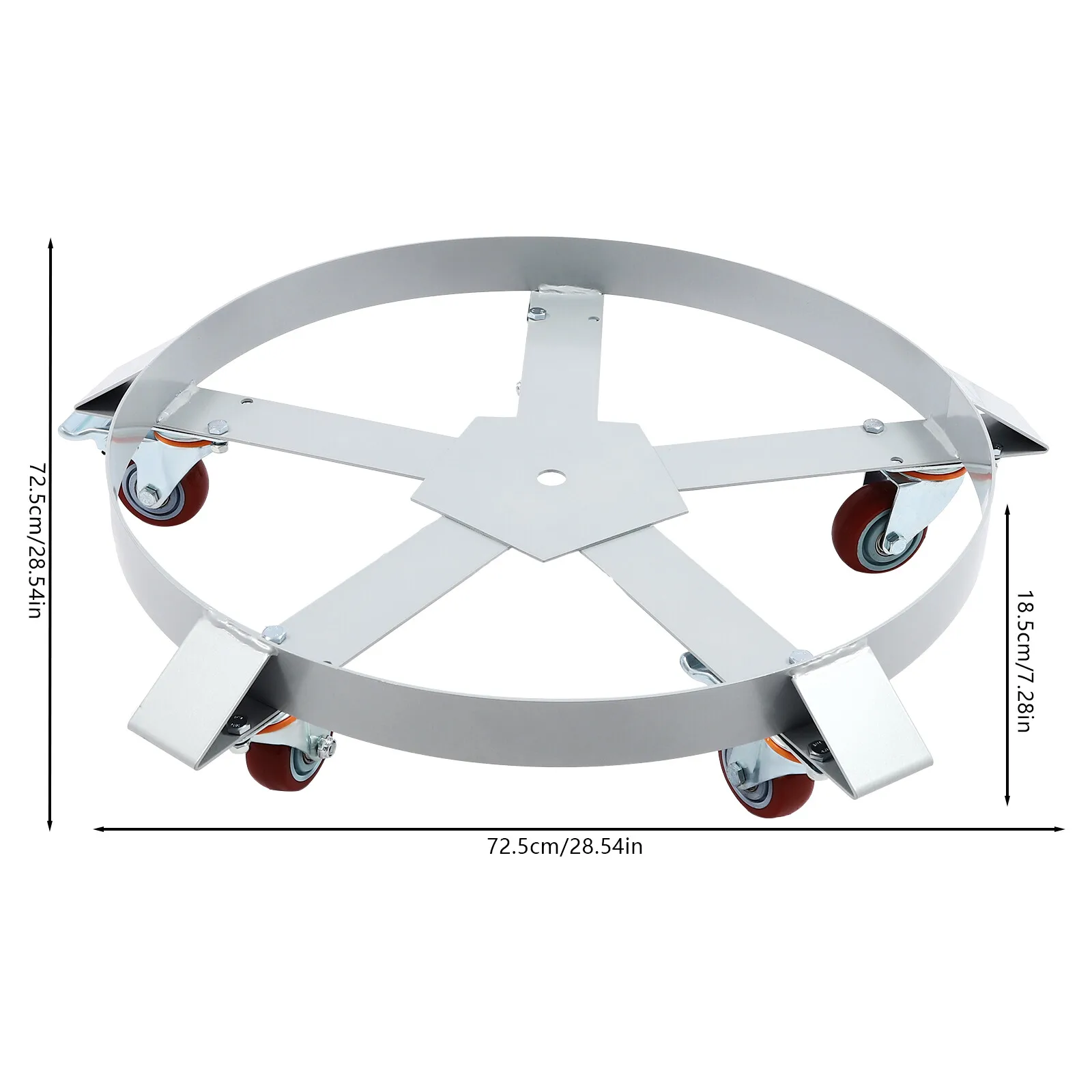 頑丈なドラムドリー、耐荷重1250ポンド、高強度スチール、上げバッフル、クロスバー、防錆、メンテナンスが簡単