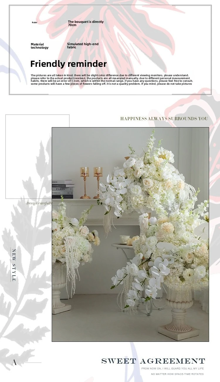 Großhandel Milchweiße Künstliche Hortensien-Blumenkugel Seiden-Pomander für Hochzeit Römische Säulen-Gang Schaufenster-Event-Dekoration – Detail 6