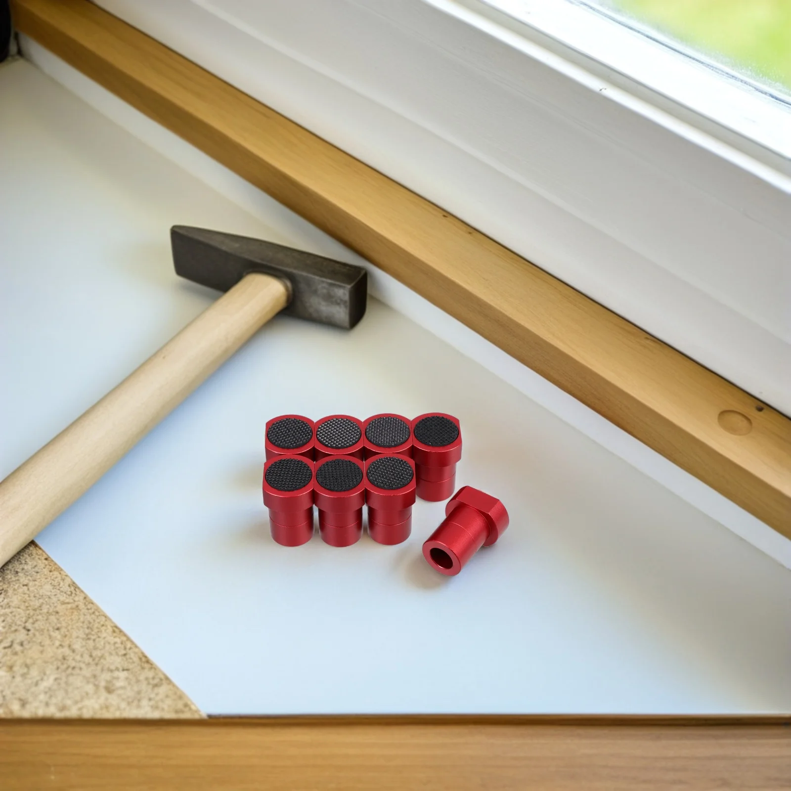 

8pcs Limit Block Aluminum Planing Stopper Workbench Dog QuickRelease Nonslip Woodworking Table Accessories