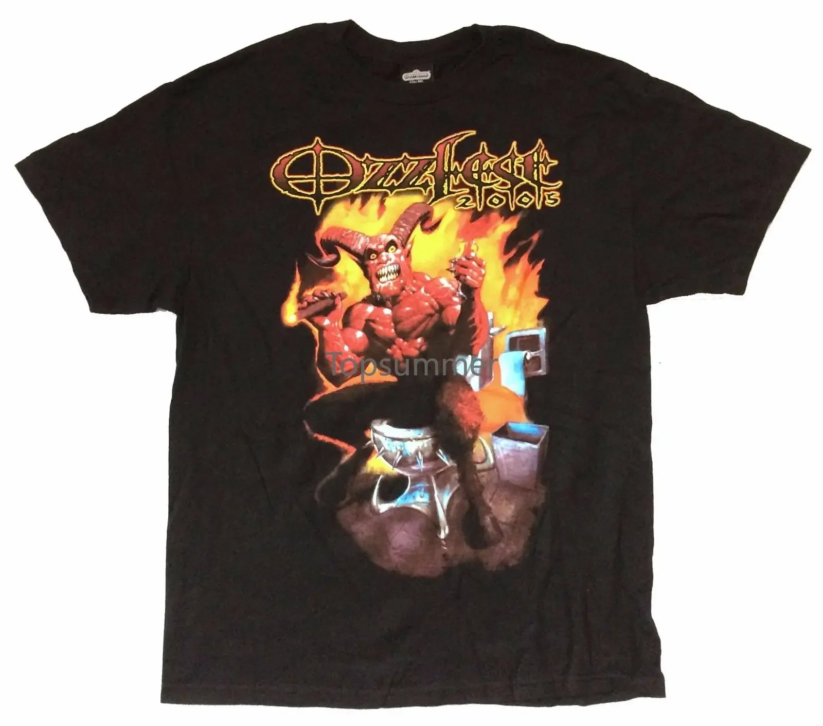 Ozzy Osbourne Toilet Demon Ozzfest 2005 Black T Shirt New Winterland