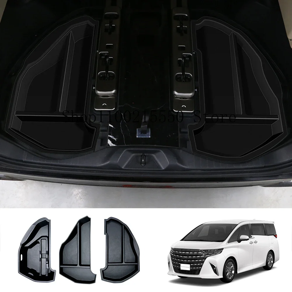 for Toyota ALPHARD/VELLFIRE 40 series 2024 car tailgate trunk storage storage finishing ABS injection molding storage box