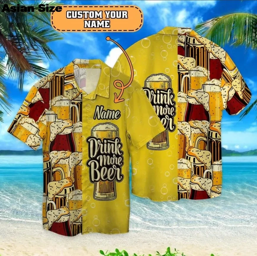 

2025 New Beer Hawaiian Shirts For Men, Oktoberfest Shirt Men Funny, Mens Beer Button Up Shirts, Beer Clothing Lapel Blouse Tops