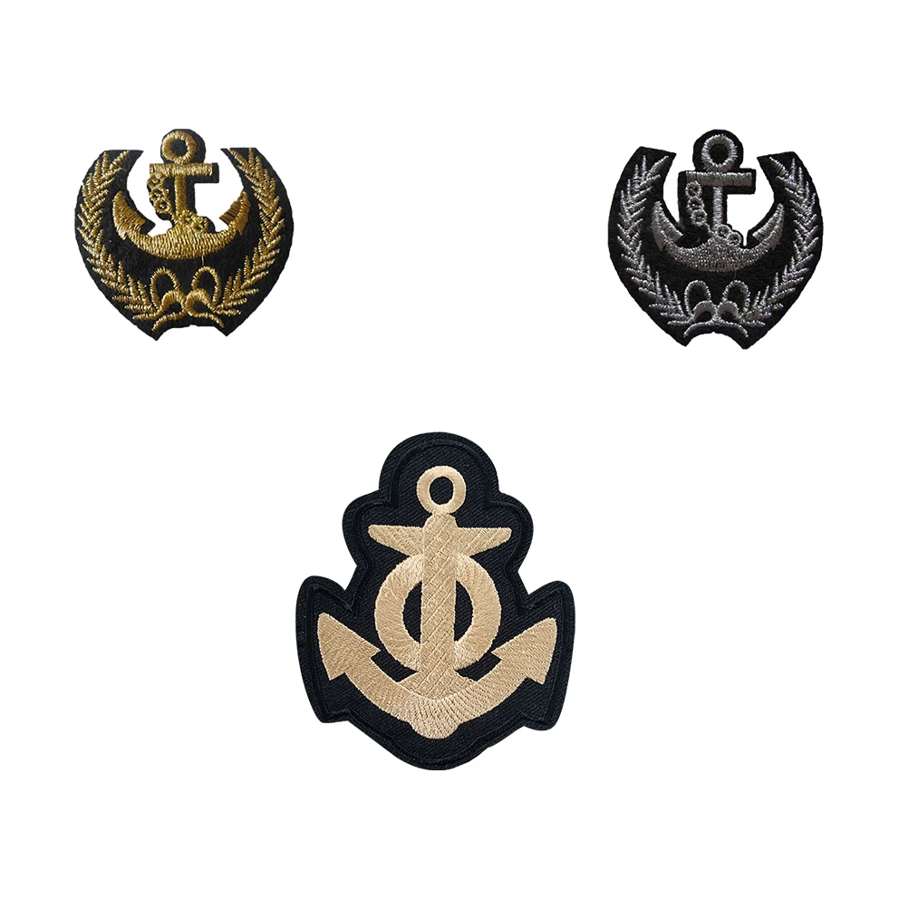 cartoon ship's anchor badge embroidery Sewable patch diy Hot melt adhesive ironing decorate collocation clothing Cloth sticker