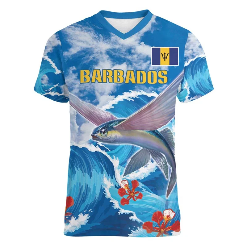 Vintage BB Flag Street Print Male Tee Shirts Hip Hop Street Tshirt Summer Casual Barbados Emblem Graphic Tops Breathable Clothes