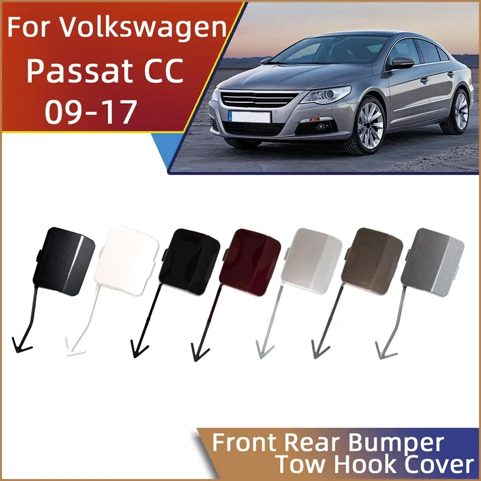 Towing Hook Eye Cover Cap Front Rear Bumper Tow Hook Hauling Trailer Lid For Volkswagen Passat CC 2009-2017 Painted
