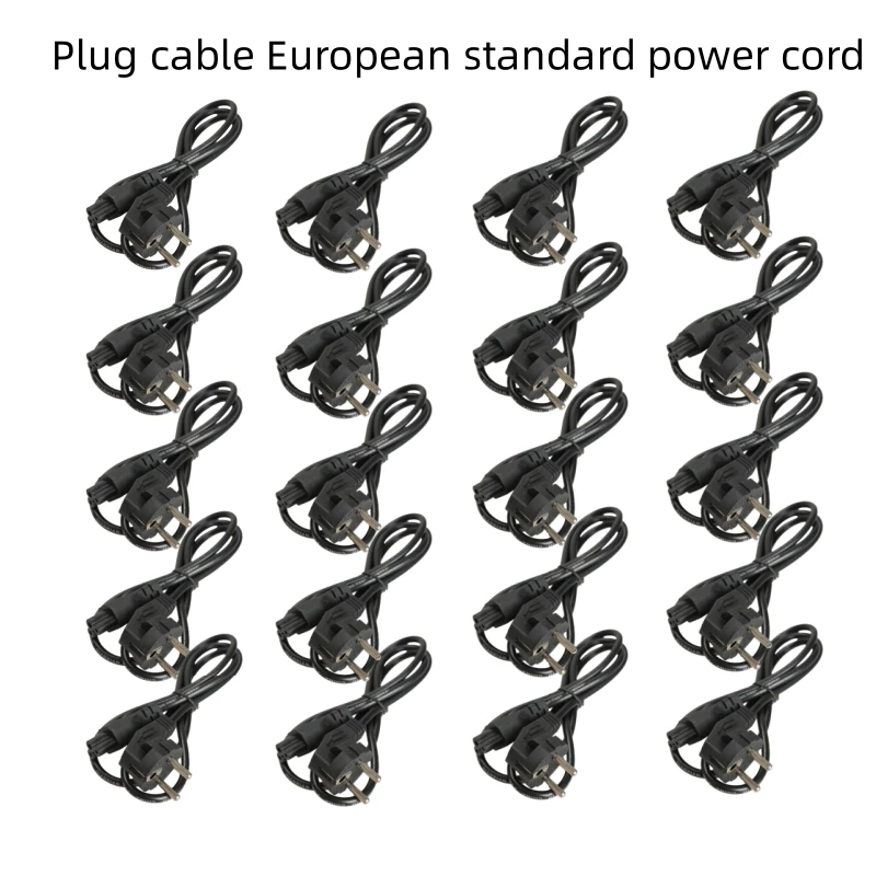 1pcs VDE Three Core European Standard Power Cord With Clover Connector For Computer And Laptop