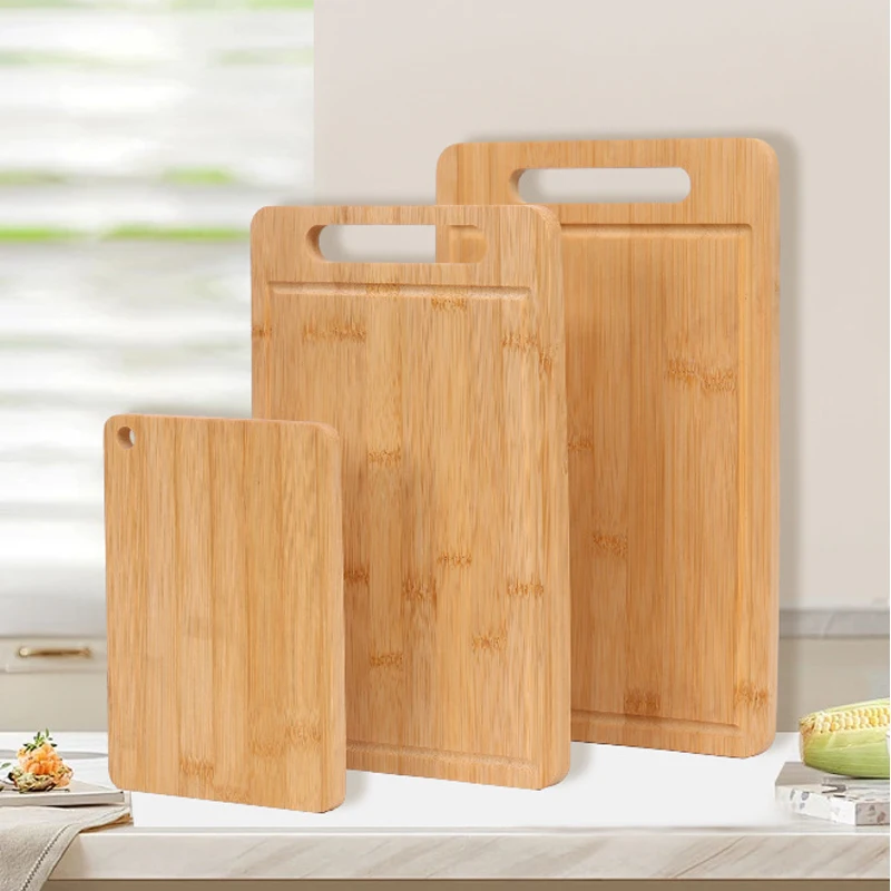 Durable Double Sided Natural Bamboo Cutting Board with Anti-Mold Protection for Kitchen Home Cooking Versatile Chopping Board