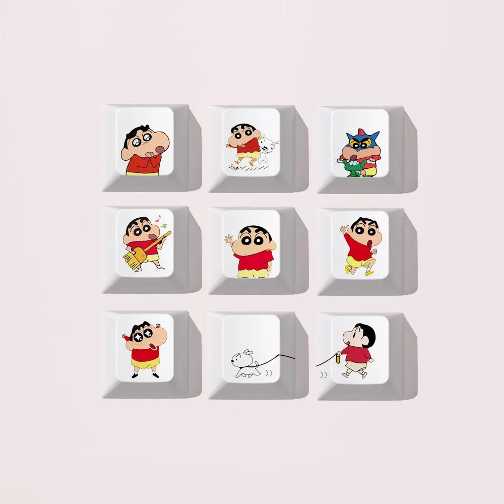Crayon Shin-chan theme cartoon cute keycap kawaii DIY mechanical keyboard decoration keycap animation peripheral wholesale