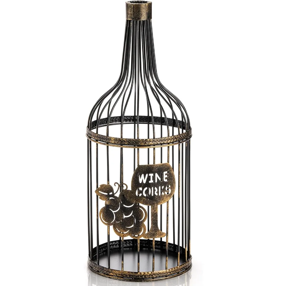 

Металлический держатель для винных пробок zoofox, большой металлический контейнер для пробки SOS, декоративный настольный подарок для хранения пробок для любителей вина