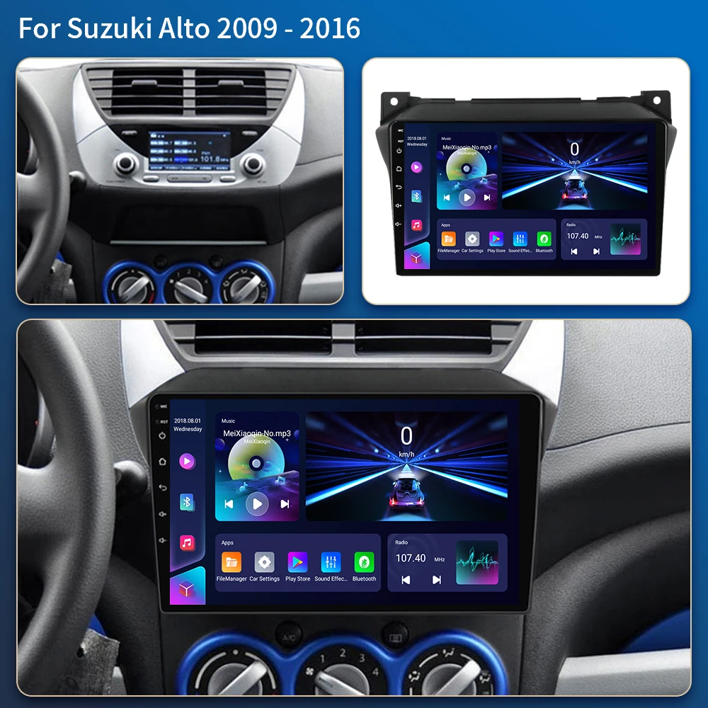 Android 16 8G+128G For Suzuki Alto 2009 2010 2011 2012 2013 2014 2015 2016 Multimedia Stereo Car DVD Player Navigation GPS Radio