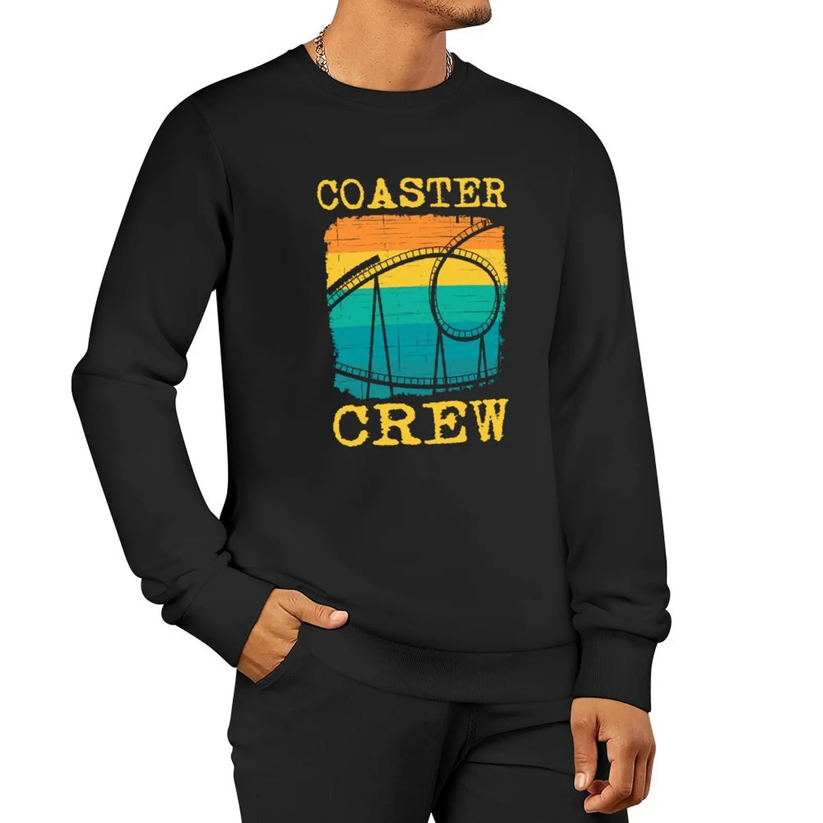 Coaster Crew Roller Coaster Pullover Hoodie aesthetic clothing winter clothes men's clothing hooded sweatshirts