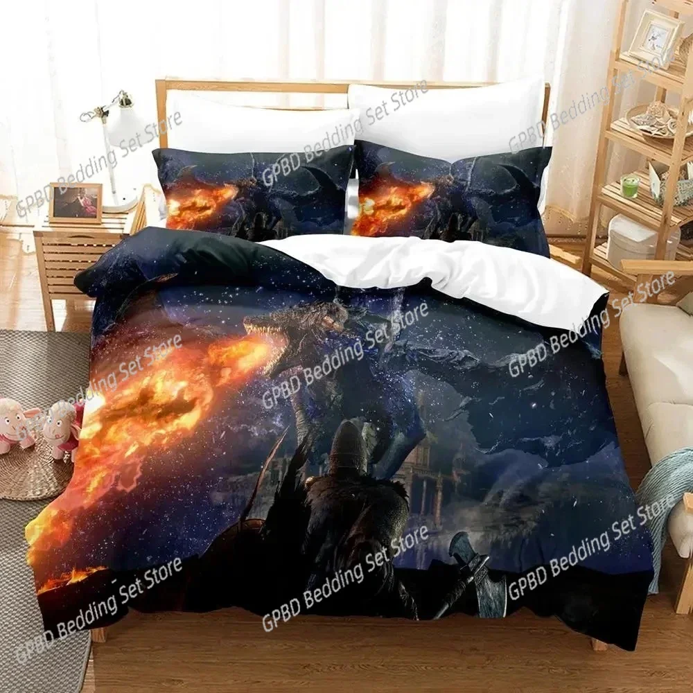 

Game Dark Souls 3D NEW Duvet Cover Pillowcase Bedding Set Adult Boy Girl Bedroom Decoration Children Single Double Large