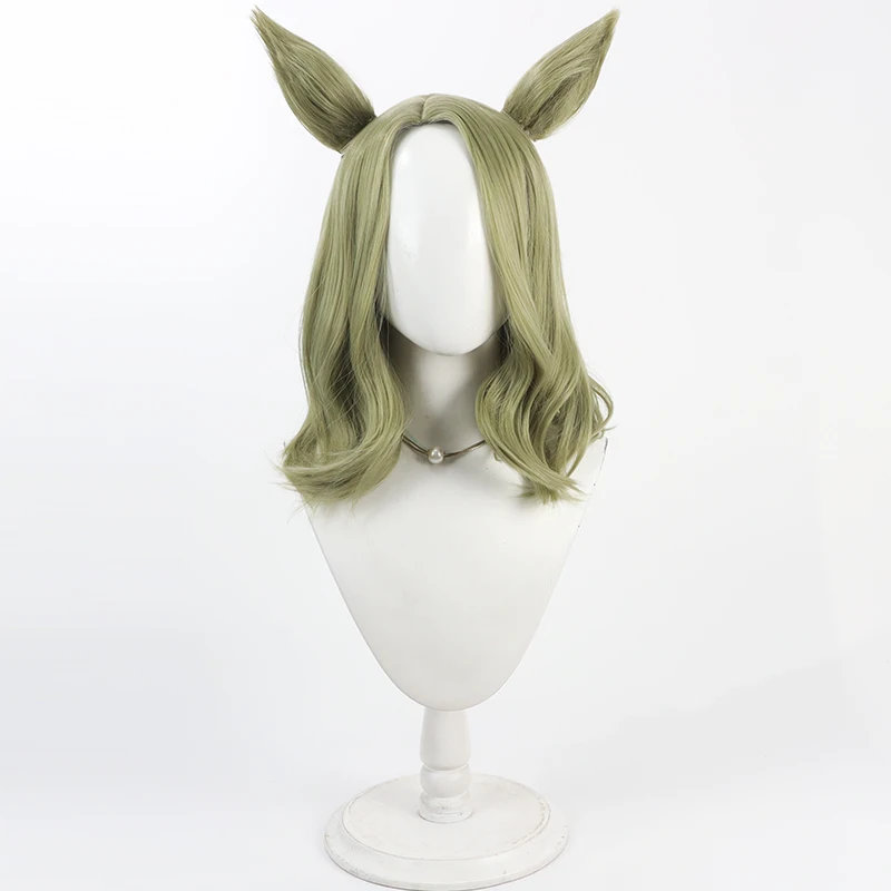 Uma Musume Pretty Derby Air Groove Cosplay Wig Ears Tail Halloween Party Costume Prop Synthetic Hair Heat Resistant Fiber