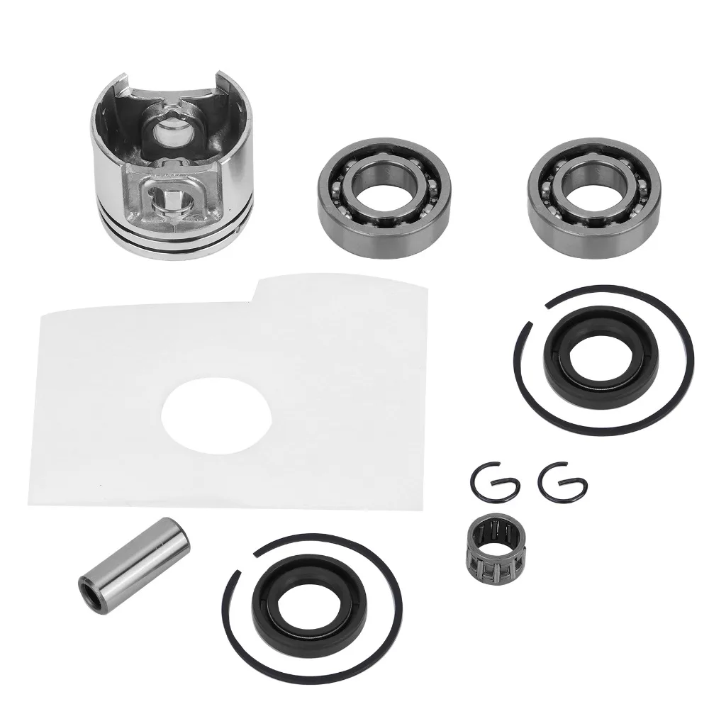 Silver Engine Piston Kit Compact Aluminum Generator Piston Assembly Kit Easy to Install Round for Stihl MS180 MS 180 018