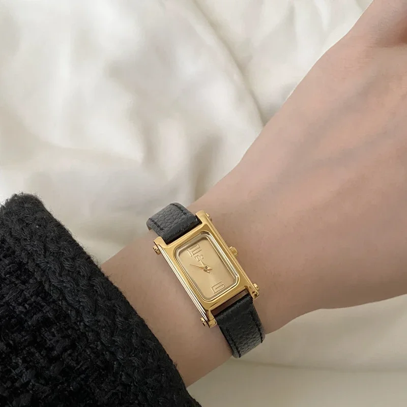 여성용 럭셔리 가죽 방수 자동 시계, 학생 트렌드, 심플한 클래식, 우아한 쿼츠 시계, 신제품