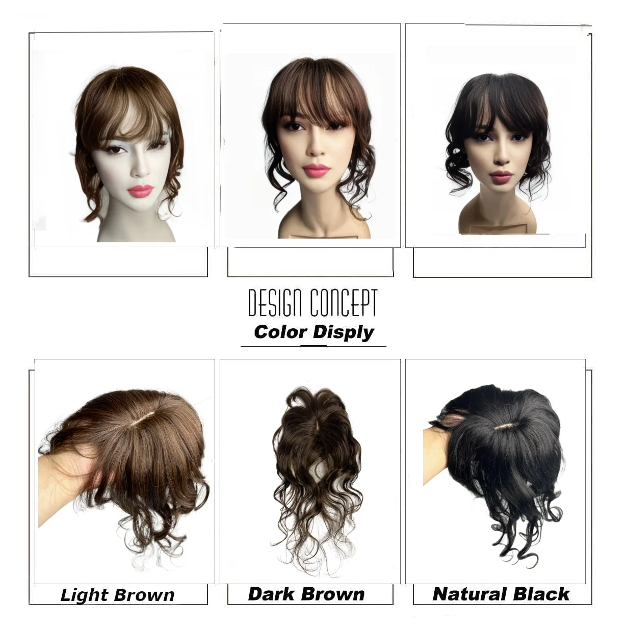 14 بوصة كليب في الشعر المجعد توبر للنساء الشعر البشري القبعات العالية مع الانفجارات الشعر التمديد غطاء فروة الرأس الطبيعي فقدان الشعر #6