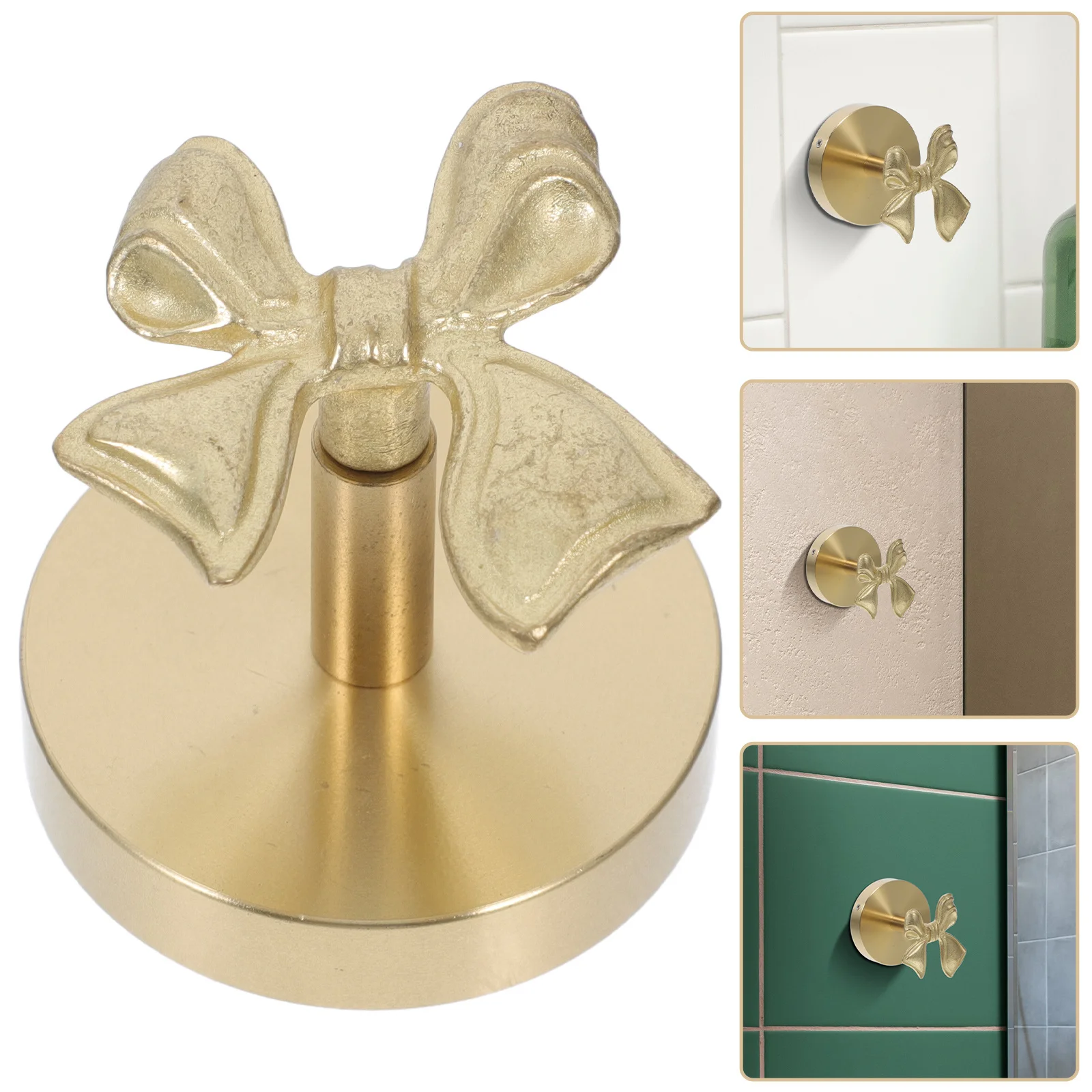 

Brass Wall Hooks Artistic Design No Drilling Space Saving Hanging Hook Towel Coat Robe Utility Hooks Towel Hook