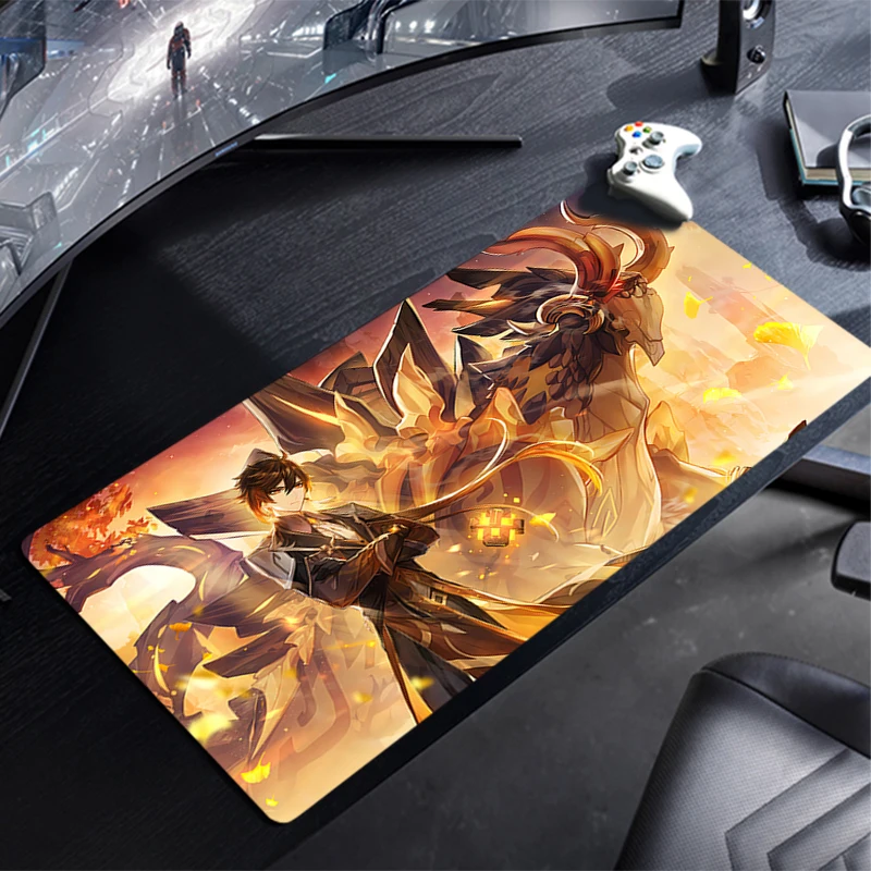 Morax Mouse Pad Gaming Laptops Keyboard Mat Deskmat Pc Accessories Desk Protector Anime Gamer carpet G-Genshin Impact Mousepad