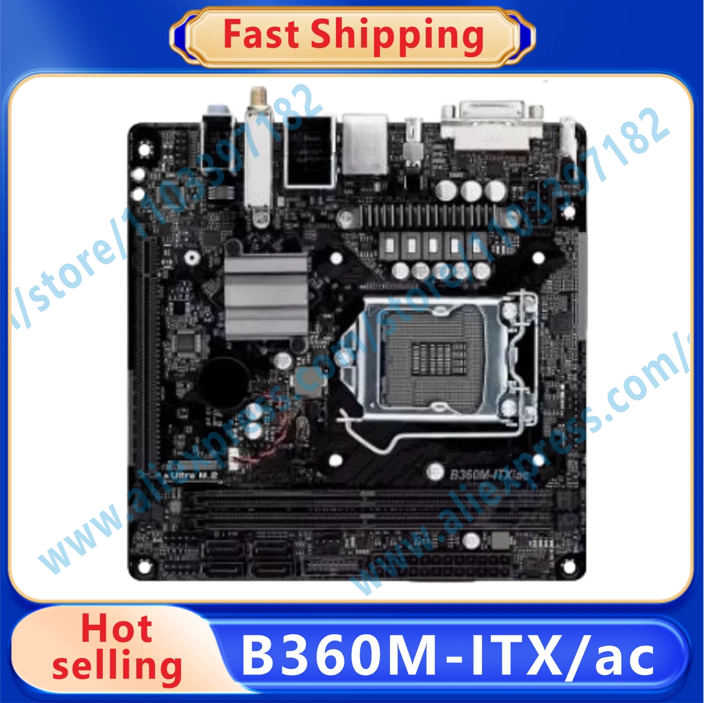 B360M-ITX/ac LGA 1151 B360 MINI Motherboards 2×DDR4 32GB PCI-E 3.0 M.2 4×SATA III USB3.1