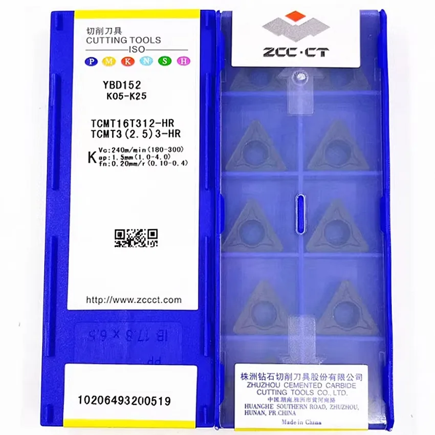 

TCMT16T312-HR YBC251/TCMT16T312-HR YBD102/TCMT16T312-HR YBD152/TCMT16T312-HR YBC152 ZCC.CT CNC carbide inserts turning tools