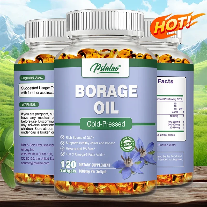 Borage Oil - Brightens Skin Tone, Supports Bone and Joint Health, Promotes Hair Growth