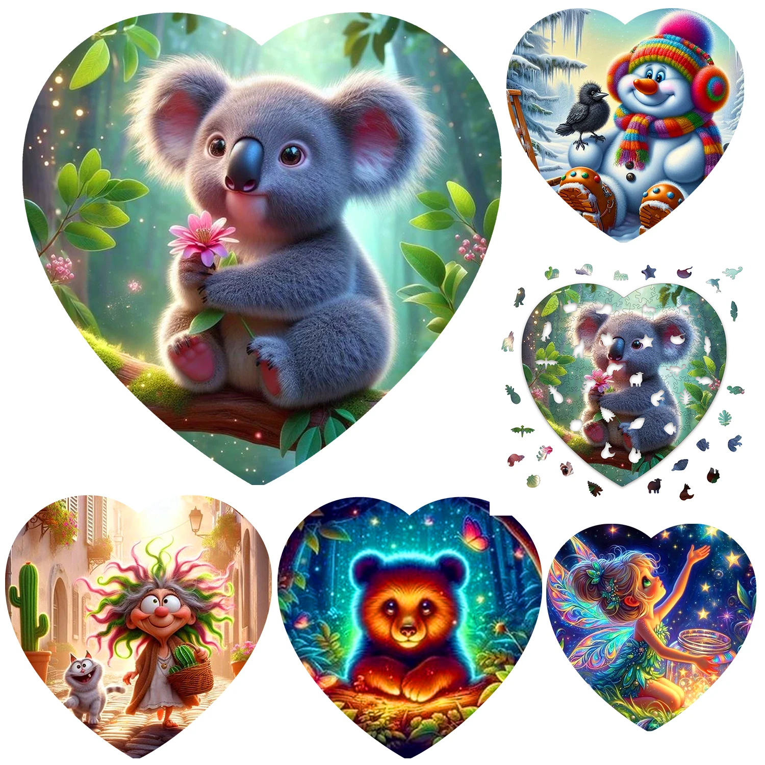 Creative Animal Wooden Puzzle Christmas Halloween Birthday Gift Youth Relaxation Gift Unique Home Decoration