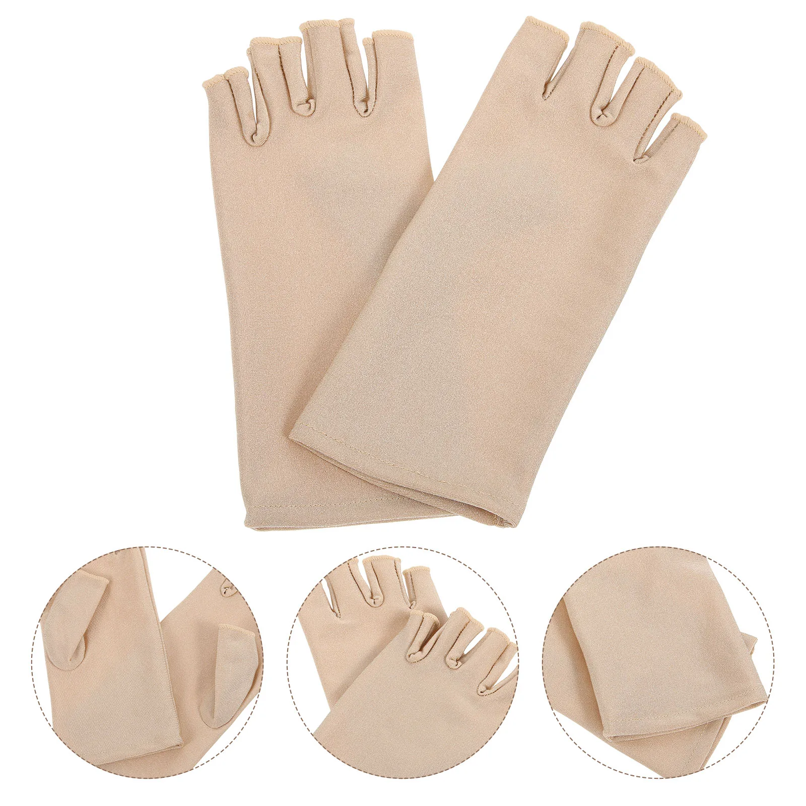 

1 Pair Finger Gloves Women Grey UV Protection Riding Beach Breathable Thin Driving Women Fingerless Gloves Accessories