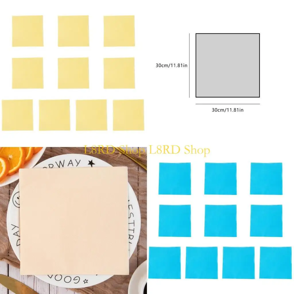 L8RD 10PCS Assorted Shade Dinner Napkins Environmentally Aware Disposable Tableware For Holiday Celebrations Occasions