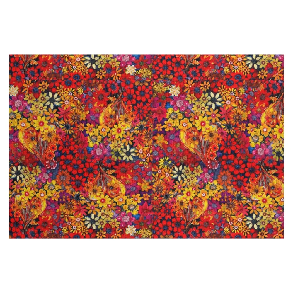 flowers and colour Jigsaw Puzzle Custom Wood Personalized Child Gift Wood Name Custom Jigsaw Puzzle