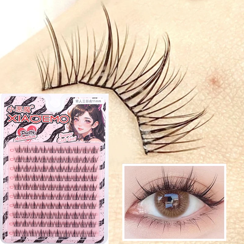 Cluster di ciglia naturali Manga Lashes ciglia miste morbide Volume individuale ciglia finte trucco di estensione delle ciglia quotidiane fai da te