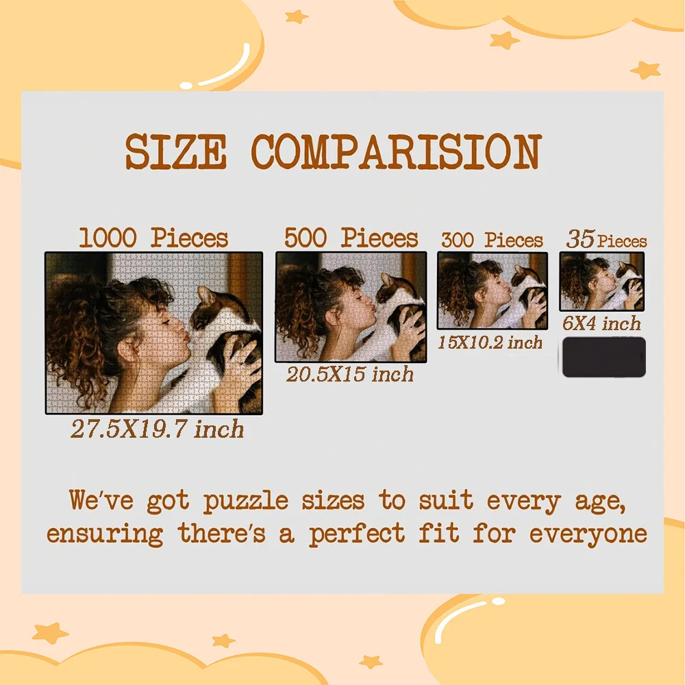 Personalized Picture Wooden Puzzle 35/300/500/1000pcs Custom Photo for Home Game view 4