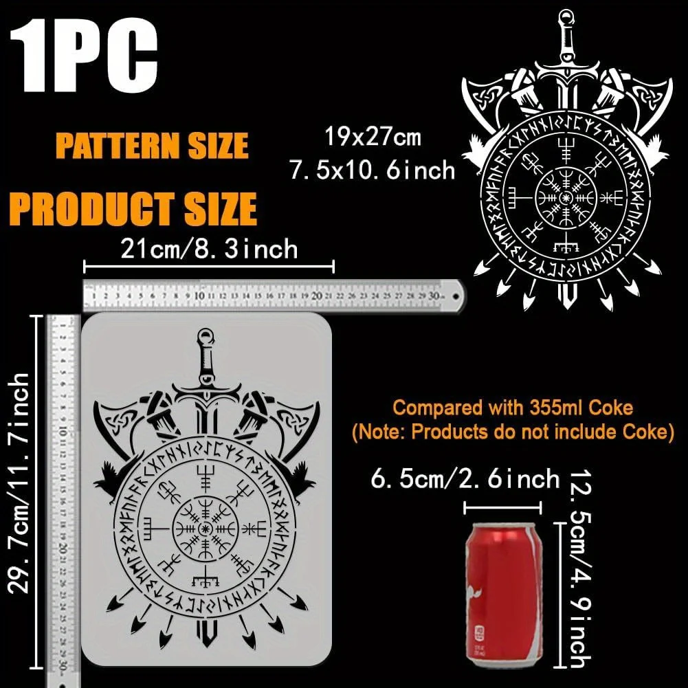 A4 29 *21cm Viking compass DIY Stencils Wall Painting Scrapbook Coloring Embossing Album Decorative Paper Card Template,wall