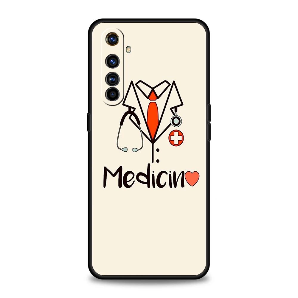 حافظة هاتف لهاتف اوبو A17 A31 A54 A57 A78 A80 A98 Find X5 X6 Pro Reno 6 7 10 11 12 F Pro 5G غطاء من البولي يوريثان الناعم ممرضة الطب الطبي #6