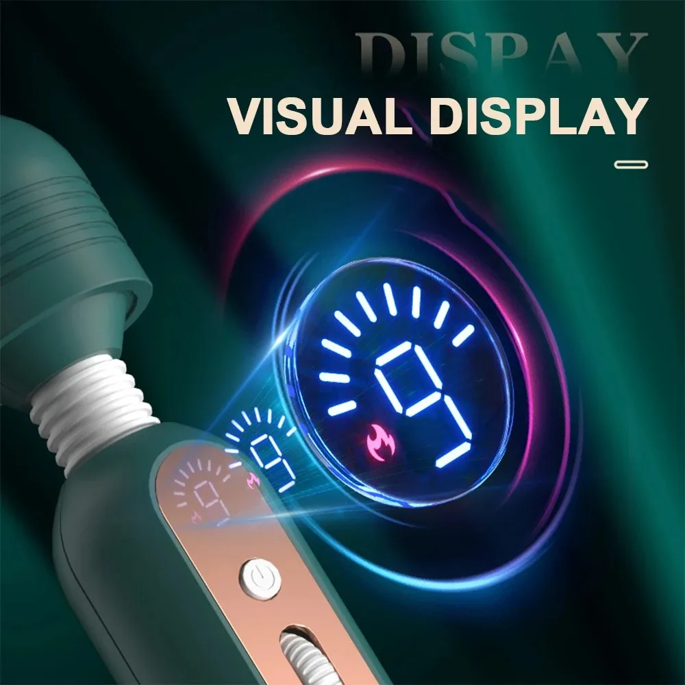 Digital Display Female Masturbation Roller AV Stick Vibrator Speed Regulation Clitoris Stimulator Sex Tool for Adults