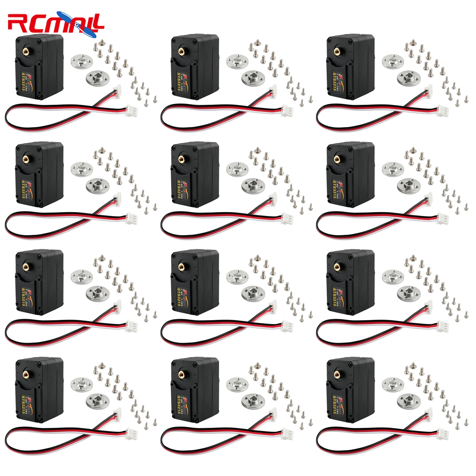 12PCS Feetech STS3215 SO-ARM100 7.4V 19KG Servo 360 Degree Serial Bus Robot Servo for Ai Robotics Arm DIY Programming Robot Arm