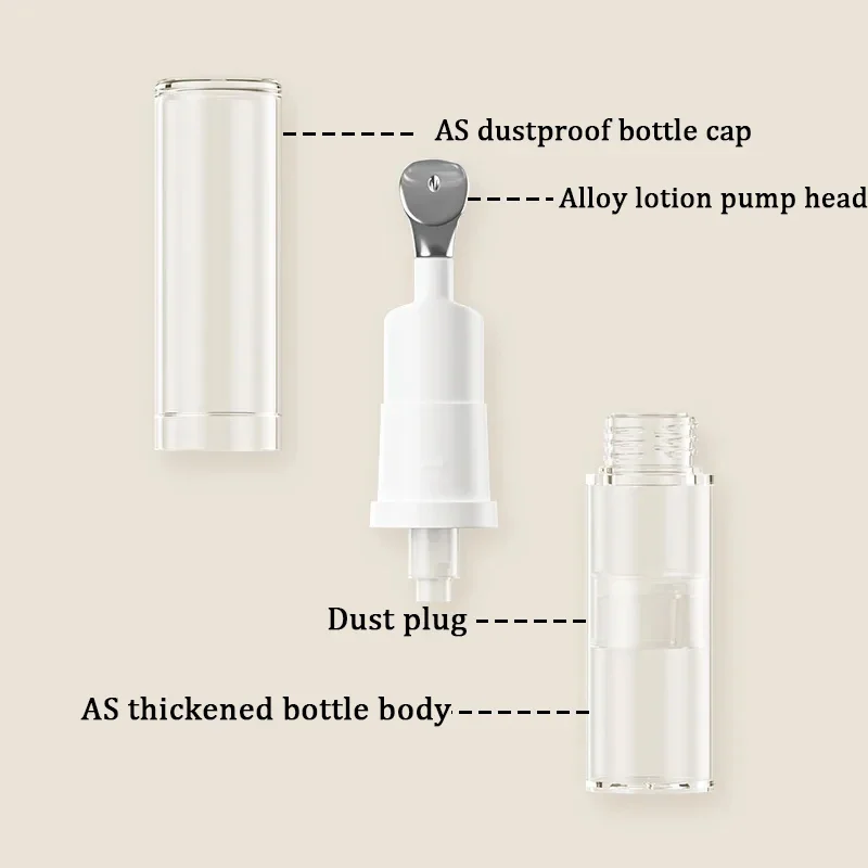 5/10 ml lege cosmetische container cosmetische fles voor oogcrème massage airless hervulbare ijscontainer met metalen puntkop