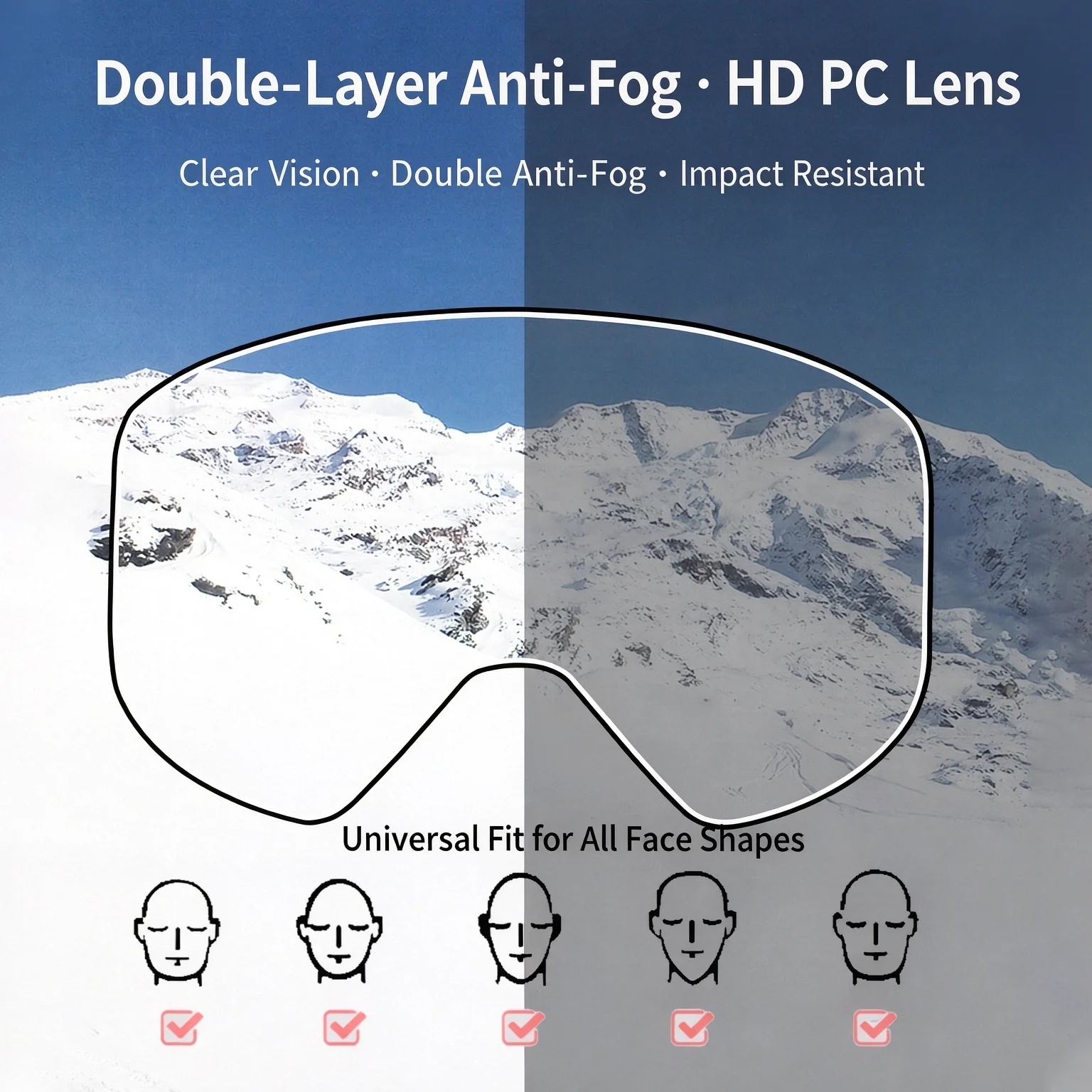 แว่นตาสกีรุ่นใหม่ปี 2026 เลนส์ - Snowboard Goggles Otg Over Glasses บทวิจารณ์และราคา