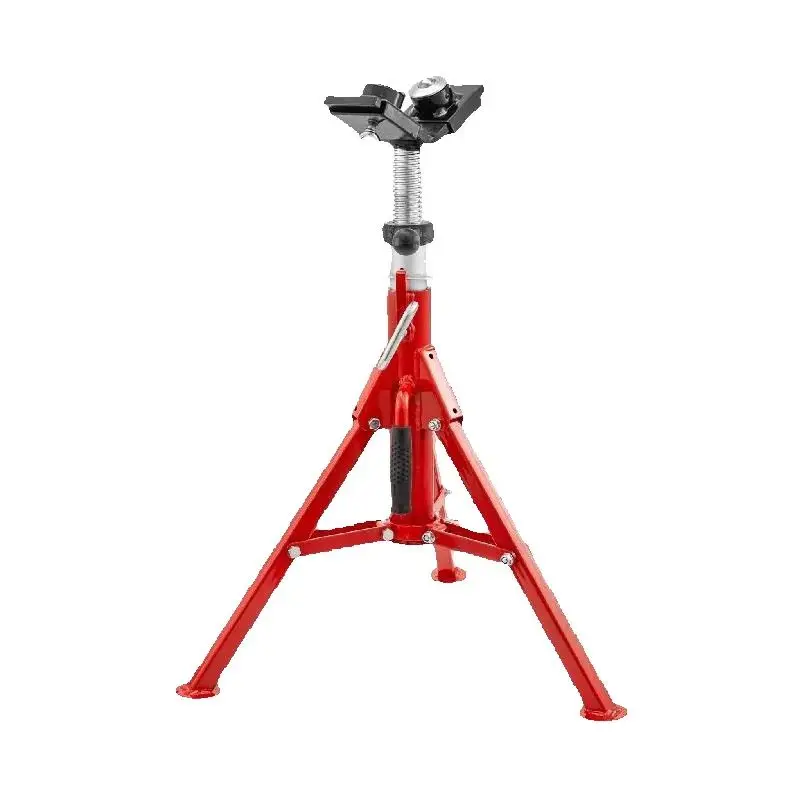 SucceBuy Pipe Holding Stand V-Head 1107A 1107C 1107 w/ 2/4 Ball Transfer Folding Tripod Pipeworking Supporting Clamped Tool