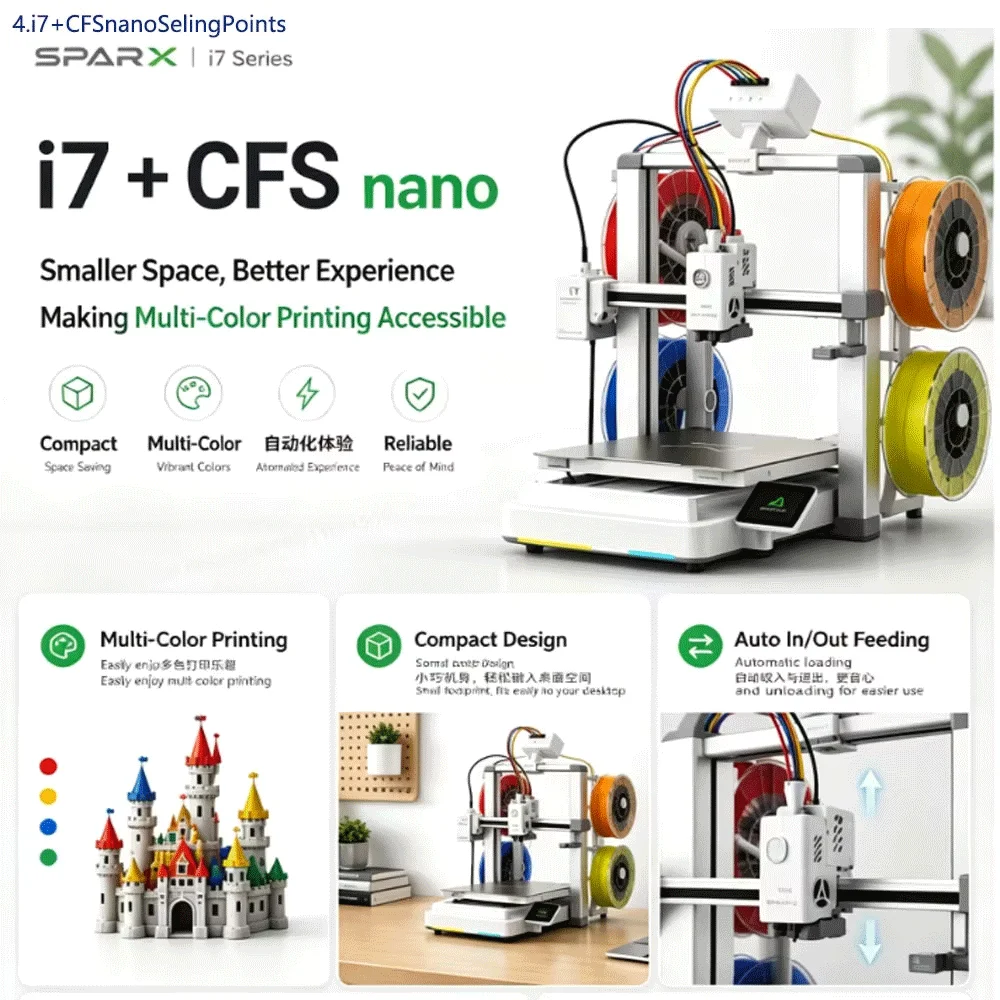 Creality CFS Nano Multi-Color Printing Automatic Feeding and Unloading Printing Suitable for I7