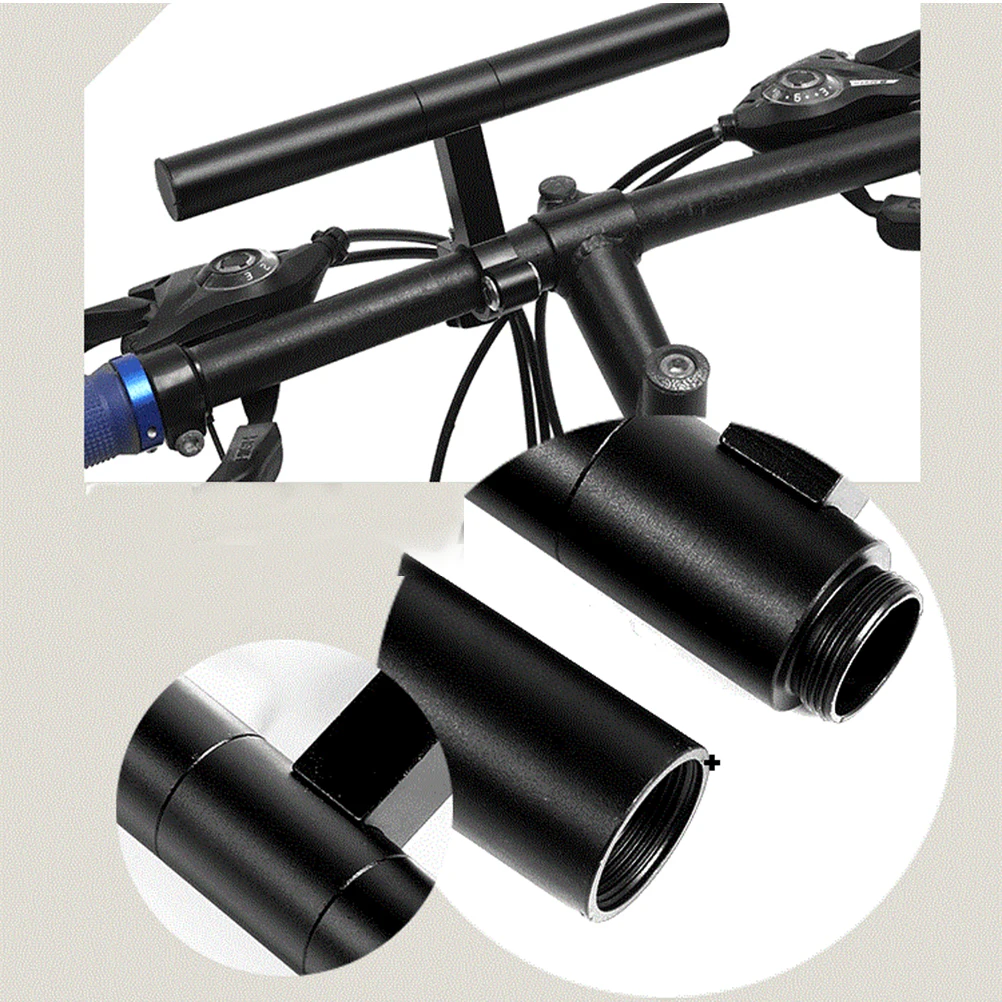 

1pc Bike Handlebar Extender Lamp Expansion Frame Durable Easy Install Road Mountain Bike 2.8Cm Handlebar Black Accessories