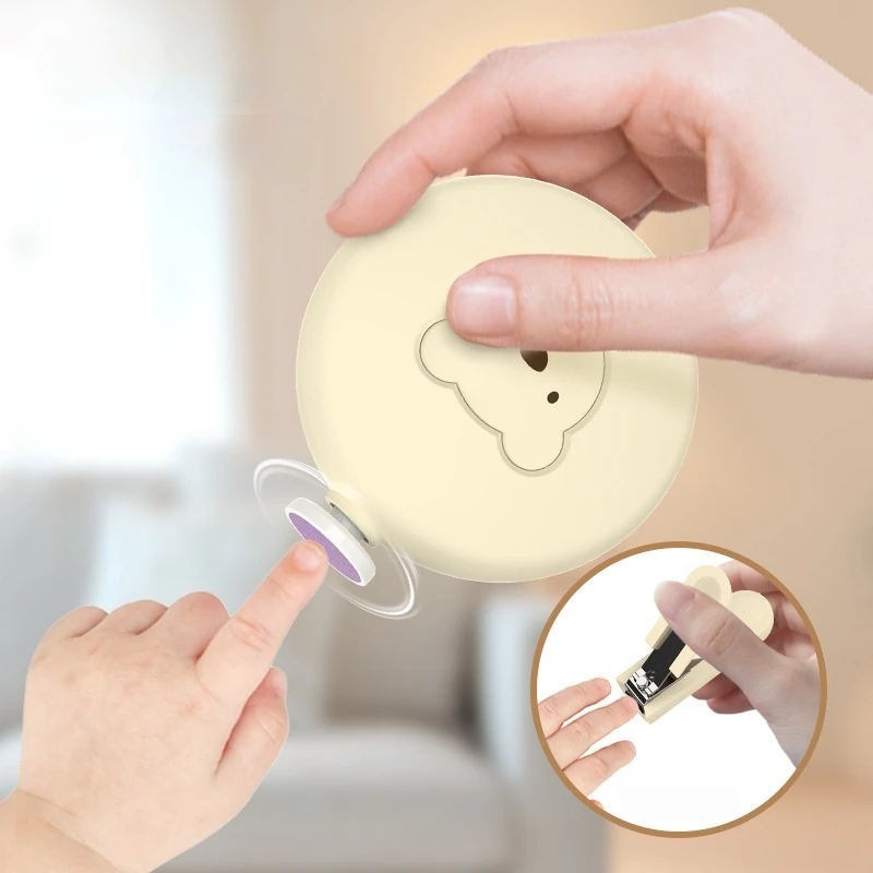 

Bear Electric Nail Grinder for Babies And Kids Home Use Polishing Set Nail Clippers Kit for Children