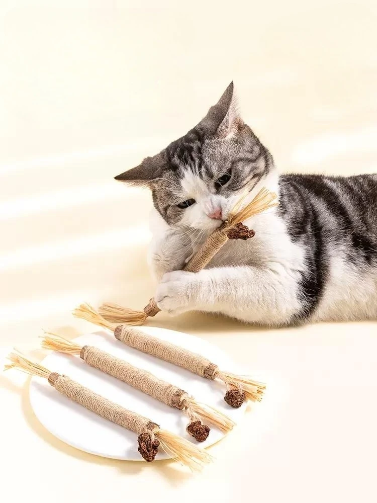 

Cat Teething Stick Self Hi Solution Wood Polygonum Cat Mint Ball Teething Cat Toy Kitten Pet Supplies