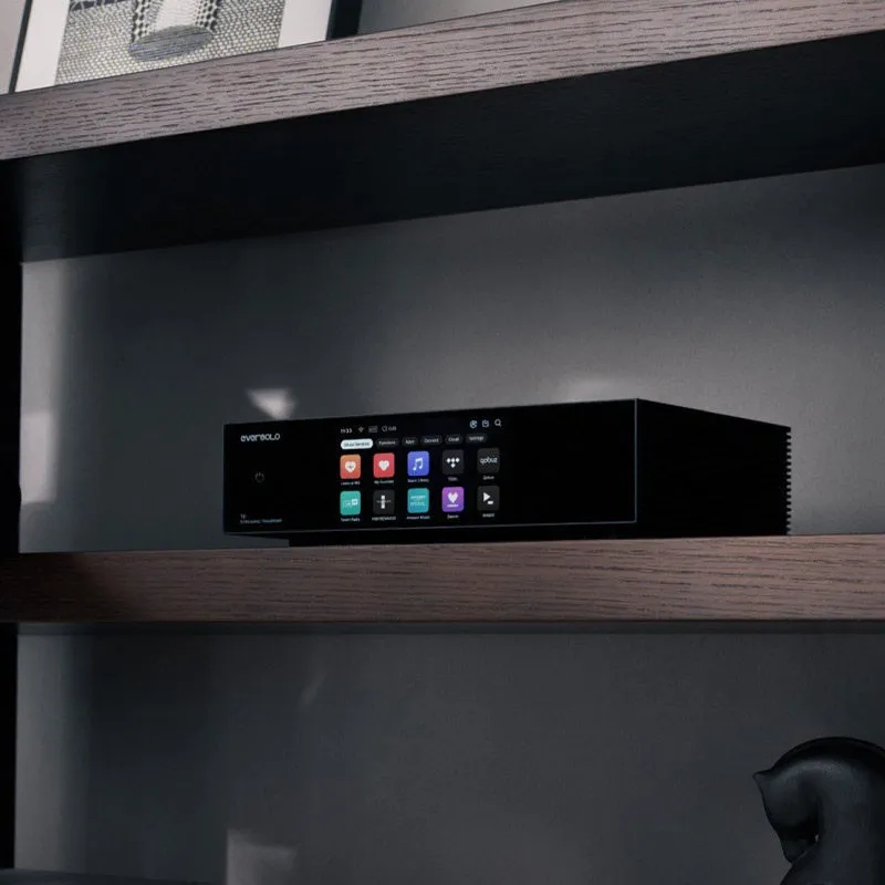 EVERSOLO T8 Professional Pure Digital Turntable Streaming Transport HiFi Lossless Music Player with 6-inch Touch Screen